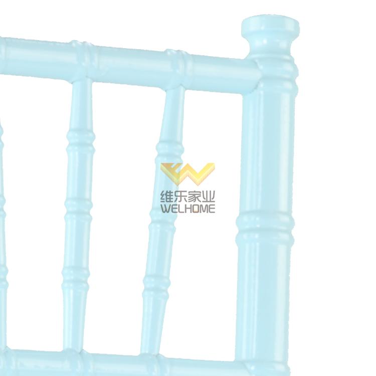 Light blue solid wood chiavari chair for wedding/event